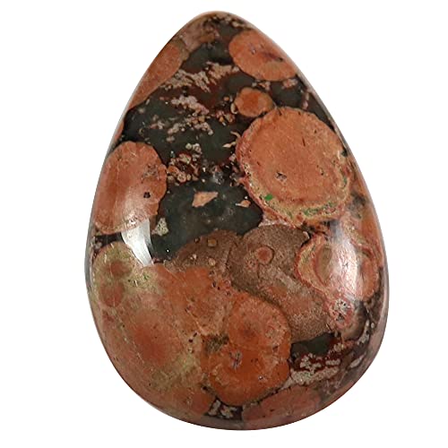 Cabochon jaspe coquelicot rouge de 36ct, gemme naturelle Om39 de qualité supérieure