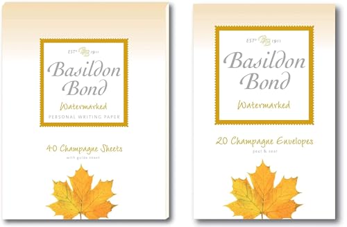 Basildon Bond No.2 Duke Champagne Letter Writing Set Includes Writing Pad & Envelopes