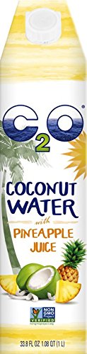 C2O - Coconut Water with Pineapple (6 Pack) - Made with Fresh Coconut Water - Plant Based, Non GMO Water - Natural Hydration, Essential Electrolytes, & Potassium - 6 Tetra Packs, 33.8 FL OZ