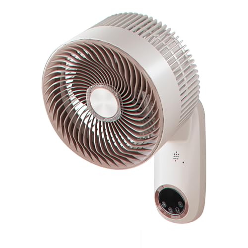 Ventilador de Pared Silencioso Ventilador con Mando a Distancia Cabezal Ajustable e Inclinable Oscilación Automática Temporizador Regulable para el hogar, garaje, tienda y oficina