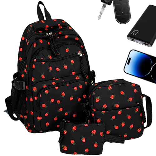 Sac à dos fille pour école maternelle et trousse fraise pour sorties