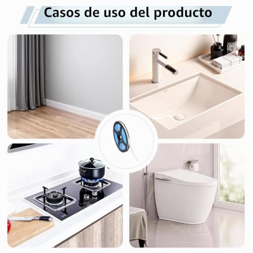 Miniatura 6 de 2 Piezas Cinta De Sellado Autoadhesiva Blanca 6 M X 7 Mm Para Baño, Ducha, Inodoro, Cinta De Calafateo Decorativa Para Cocina, Fregadero Y Esquinas Del Baño, Práctica Y Durable
