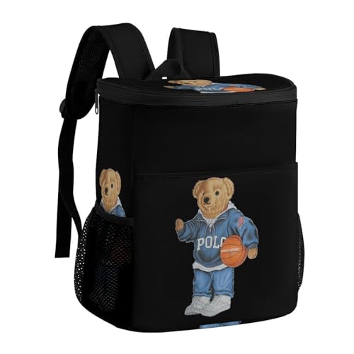 くま ポロベアー クーラー バックパック 保冷リュック 大容量 クーラーボックス 保冷リュック 冷蔵庫バッグ 保温 釣り キャンプ クーラーボックス クーラーバッグ