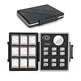 JJC 45 スロット 大容量 メモリーカードケース 15枚 SD SDHC SDXC カード + 30枚 MicroSD TF MSD カード + Airtag 収納ケース 耐衝撃 防塵 防湿 マイナスドライバー + カード取り出しピン付き 紛失対策 (Airtagなし)