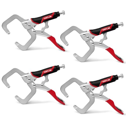 6-Inch 4 Pack C-Clamp Locking Pliers, Heavy Duty welding vise grip clamps for Industrial, DIY, Home