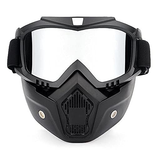 QUICKMOVE Goggle Mask Anti Scratch UV Protective Face & Eyewear Windproof Dirt Shield With Soft Foam Padded Detachable Mouth Filter For cycling Bike Off Road Racing Ride Unisex
