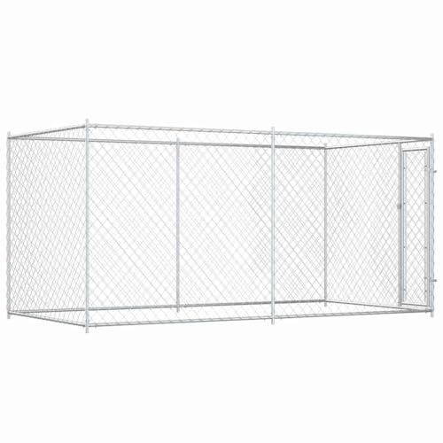 vidaXL Outdoor Hundezwinger 382x192x185 cm Hundehaus Hundehütte Hundekäfig