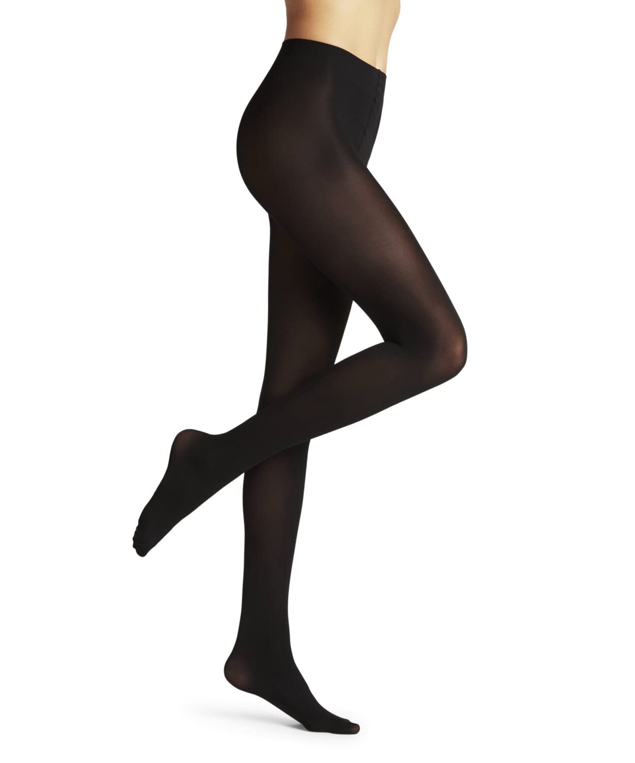 Falke Women's Black Pure Matt 50 Tights In Polyamide/Elastane