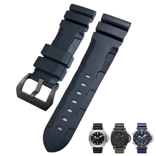 Bracelet Panerai PAM caoutchouc naturel 24mm agate avec outils montage