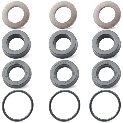 Lisnhlin 7105742 12 Pcs Low and High Pressure Cleaning Pump Seal Kit Replacement for Simpson for AAA 530001 530002 530008 530009 530016 530028 530030 90036 90037 Washer Pumps