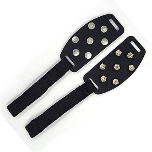 Crampons 7 Alliage de Dents Anti-Glace sur Chaussures Hiver Snow Randonnée antidérapante Silicone Silicone Spikes Crampons Neige Et Glace (Shoe Size : Multicolor 5 Studs) Cover