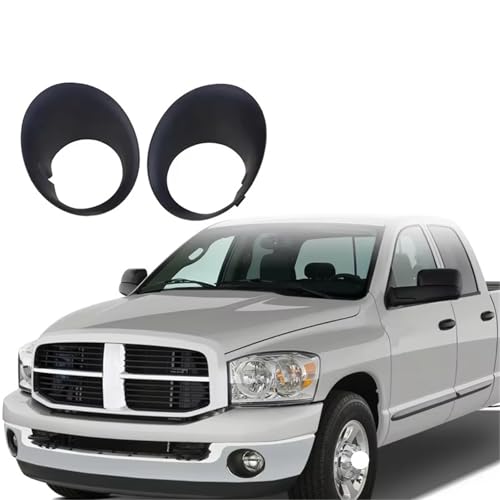 Cubierta protectora de luz antiniebla para Dodge Ram 1500, repuesto de bisel frontal de 2002 a 2009 6