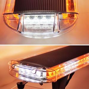 Miniatura 5 de Barra de luces LED intermitente de 51 pulgadas ámbarblanco 12V-28V con intervalo, luz baliza de grúa intermitente, luz estroboscópica, barra de
