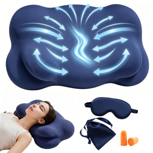 Image of Sleep Apnea Pillow, Orthopedic Memory Foam Cervical Pillow Neck Pain Relief