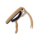 Color de madera Capo Guitar Picks Cambio rápido Tune Clamp Trigger Key Capo Clip-on Tuner para guitarra eléctrica acústica Ukulele Banjo Mandolin