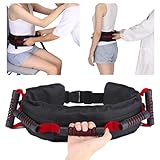 Gait Belt for Seniors, Transfer Belt with 7 Nylon Padded Handles, Medical Belt for Lifting Patients, Safety Gait Belt for Elderly Easy to Use Quick Release Buckle(Red)