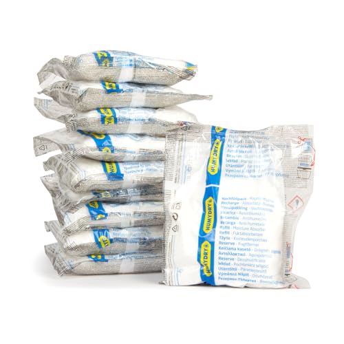 HUMYDRY - Pack 10 Recambios Antihumedad 450g – Absorbe la Humedad, Evita Olores y Manchas – Compatible con Deshumidificadores Humydry Premium 450, Smart y Premium Plus –Aroma Neutro - Capacidad 15m2