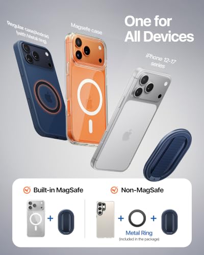 andobil [2026 Woven Comfort] Magnetic Phone Grip for MagSafe w/Finger Strap | Soft Nylon Strap, 25 N56 Magnets, Cell Phone Grip Ring Holder for iPhone 18 Pro Max 17 16 15 14 13 12, MagSafe Accessories - image 9