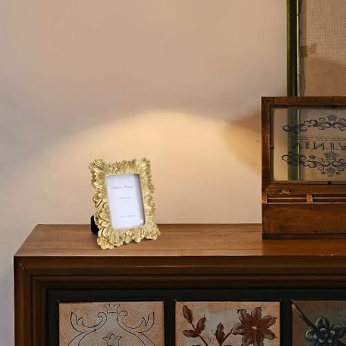 Image of 3x5 Gold Picture Frames, Picture Frame for Table Top Display and Wall Hanging Home Decor (Gold, 3.5x5 Inch)