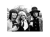 The Rolling Stones - Keith Richards Brian Jones and Mick Jagger in 1968 Print 60x80cm