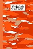 Ukulele Tab Sheets: Camouflage Orange Ukulele Tab Sheets, Ukulele Chord Diagrams / Blank Ukulele Tablature Notebook, 120 Pages, Size 6\