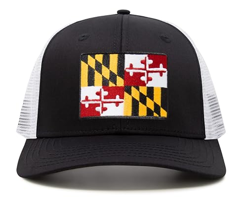 Image of International Tie State Hat for Men and Women, Adjustable Snapback Trucker Baseball Cap with Embroidered Patch