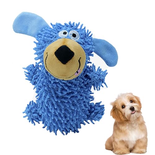 Lettuce Pets Squeaky Dog Plush Toy - Soft Durable & Interactive Chew Toy for Small Medium and Large Dogs Perfect for Playtime and Training (Blue)