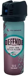 Defende Spray de Defesa Pessoal, Verde, 50g, Jato em Névoa 2,5m, Sistema Flip-Top, Extratos Vegetais, 12cm x 4cm, Uso em Áreas Abertas