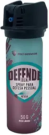 Defende Spray de Defesa Pessoal, Verde, 50g, Jato em Névoa 2,5m, Sistema Flip-Top, Extratos Vegetais, 12cm x 4cm, Uso em Áreas Abertas