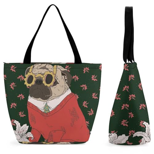 Sac bouledogue dessin animé pour femme, fini le manque de place avec ce grand sac à main voyage