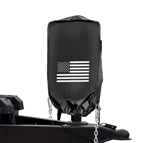 RV Electric Tongue Jack Cover 600D Oxford Fabric Waterproof Protective Travel Trailer Accessories for Outside Protection Universal Trailer Jack Protective Cover for Outside Parts RV Accessories.