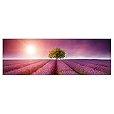cuadros lavanda  Cuadro Árbol de la Vida provenzal Lila de Lienzo para Dormitorio de 150 x 50 cm France - LOLAhome
