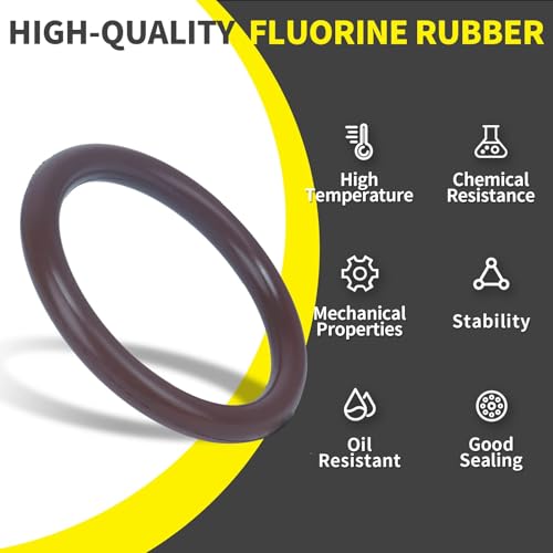 Image of ZDBB 382 PCS SAE FKM Viton O Ring Assortment Kit 30 Sizes Fluorocarbon Oring for Aviation Car Engines Cylinders Hydraulic Plumbing Various Industrial Chemical High Temperature and Oil Resistance