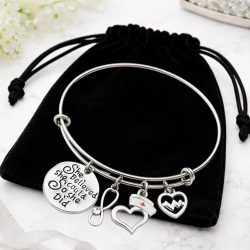 Image of Infinity Collection - LPN Charm Bracelet - LPN Bangle Nursing Appreciation Gift for RN LPN Graduation Licensed Nurse