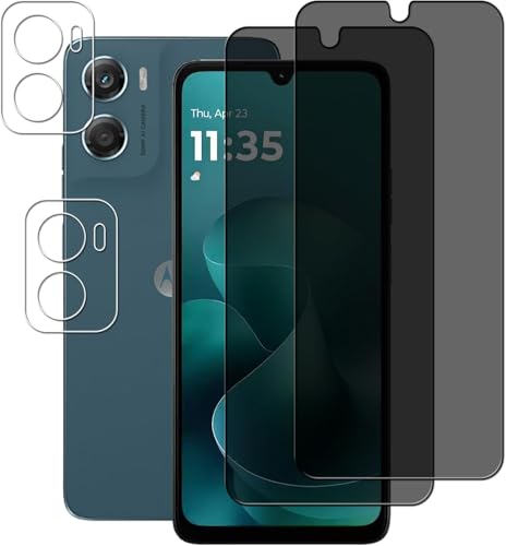 FIT IT Kit Película Privacidade 5D Frente e Câmera, Alta Aderência, Anti Riscos para Motorola G06 G56 G86 + Película de Câmera Transparente (Motorola Moto G86)