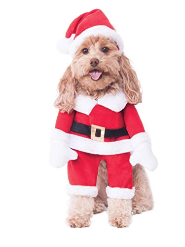 Rubie's Walking Santa Pet Costume, Large, Red/White/Multicolor