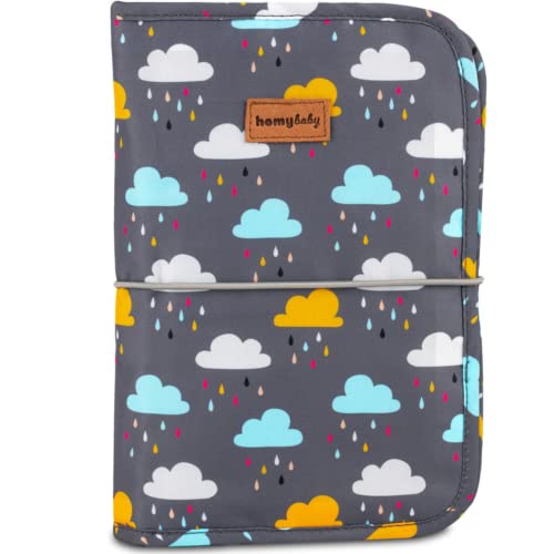 HOMYBABY® Cambiador Bebe Portatil Impermeable + Portapañales y Toallitas Bebe - Neceser Cambiador Porta Pañales de Viaje Plegable de Bebé con Compartimentos
