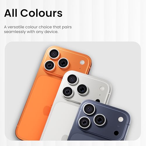 Image of CASEGEAR Clear Pro Camera Lens Protector Compatible With iPhone 17 Pro | HD Clarity | Scratch Resistant | Complete Coverage | Easy Installation | Silver