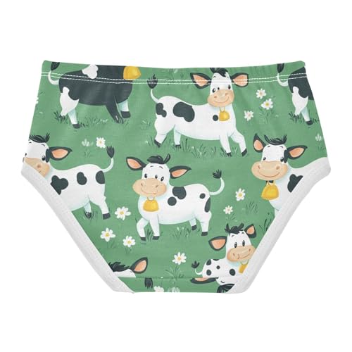 Wusikd Cute Girls' Underwear Cotton Funny Cows Girls Briefs Soft Toddler Underwear 2T2