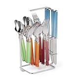 Cambridge 651016MD6 Riant Multicolor 16-Piece Flatware Set With Rack