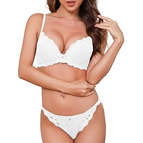 SHEKINI Lace Push Up Bra and Knickers Set Cover