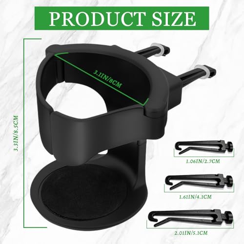 Portavasos para auto ajustable con clips de montaje ABS miniatura 2