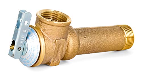 Camco 10427 3/4' Temperature and Pressure Relief Valve with 3-5/16' Long Shank