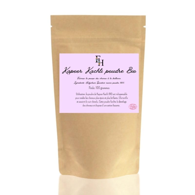 France Herboristerie Kapoor Kachli Poudre ayurvédique Bio - Sachet de 100 grammes