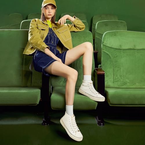 Image of hash bubbie High Top Canvas Sneakers Fashion Walking Shoes | high tops non slip on walking breathable casual comfortable lace up tennis shoes