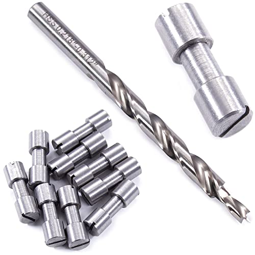 Corby Bolt Fasteners (10 Pack) with Step Drill for DIY Handles &amp; Knife Handle Repair - USA Size (0.312 x 0.218 x 0.96 Inch) - (Stainless Steel) - for Full Tang Knives
