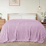 Exclusivo Mezcla Kuscheldecke Flauschig Fleecedecke Flanell Decke, Leichte & Warme Sofadecke Couchdecke für Ganzjahreszeit, 150 x 200 cm, Helllila