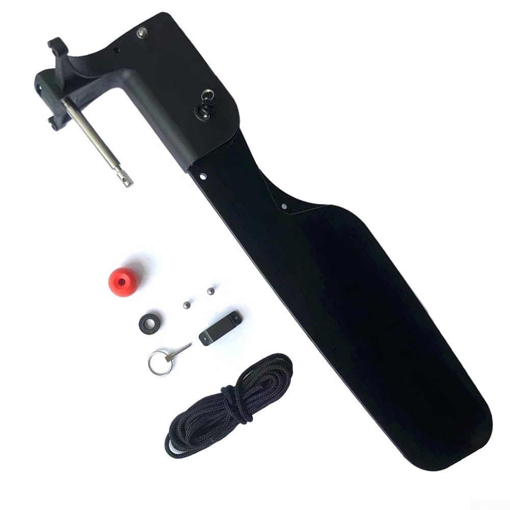 Ruder mit Seilzugsystem für Kanu und Boot Lenksteuerung, 51 x 12,5 cm Nylon Big Tail Ruder Zubehör für Angeln Kajaks und Wasserfahrzeuge