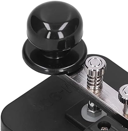 YUEHISY Morse Code Telegraph Key CW Key with Buzzer, Basic But Perfect Workmanship, Voice Prompts, Black, for Beginners Use or Practice, CW Transceivers Connection - 3