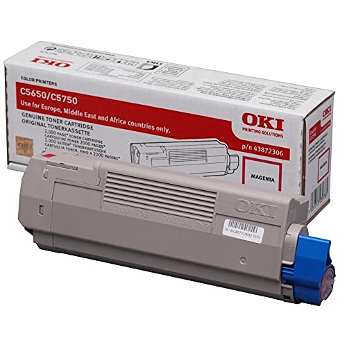 ECOPRO   Tóner Original para las impresoras OKI C5650 C5750   Magenta   de 2.000 páginas A4   Código 43872306